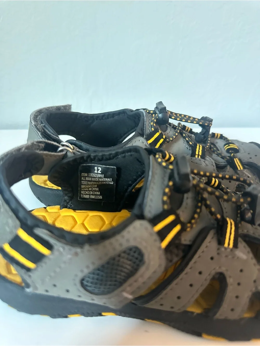 Khombu // Grey and Yellow Kids Water Shoes - boys